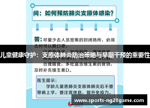 儿童健康守护：支原体肺炎防治策略与早期干预的重要性