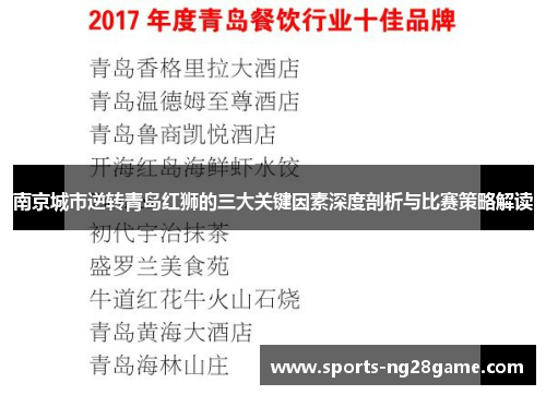 南京城市逆转青岛红狮的三大关键因素深度剖析与比赛策略解读